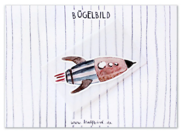 Preview: Bügelbild Rakete | Halfbird